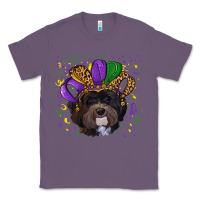 Lavender Mardi Gras Havanese Dog with Hat Classic Tee - RanaPortraitStore