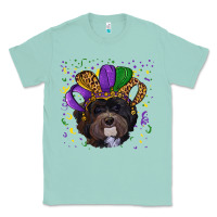 Seafoam Mardi Gras Havanese Dog with Hat Classic Tee - RanaPortraitStore