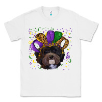 White Mardi Gras Havanese Dog with Hat Classic Tee - RanaPortraitStore