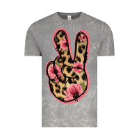 Cloud Rock Floral Leopard Peace Sign Vintage Tee - Jasminsmagicworld