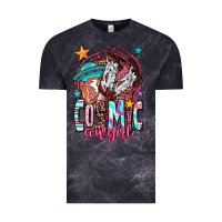 Cloud Black cosmic cowgirl Vintage Tee - OliviaCreatesArt