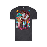 Vintage Black cosmic cowgirl Vintage Tee - OliviaCreatesArt