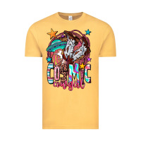 Vintage Mustard cosmic cowgirl Vintage Tee - OliviaCreatesArt