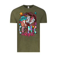Vintage Olive cosmic cowgirl Vintage Tee - OliviaCreatesArt