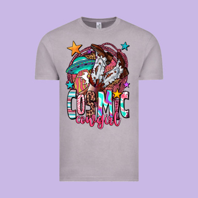 Cosmic Cowgirl Vintage Tee Designed By Oliviacreatesart