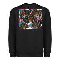 Black dachshund Heavyweight Sweatshirt - BarkalooDesign