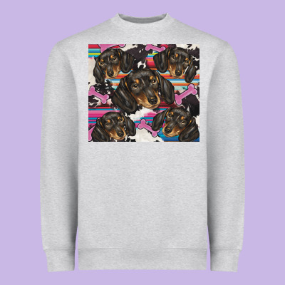 Dachshund Heavyweight Sweatshirt Designed By Barkaloodesign