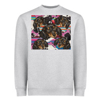 Heather Grey dachshund Heavyweight Sweatshirt - BarkalooDesign