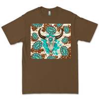 Cacao gemstone bull skull leopard Premium Tee - TumblerDesignByShophia