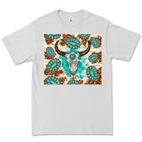 Dove Grey gemstone bull skull leopard Premium Tee - TumblerDesignByShophia