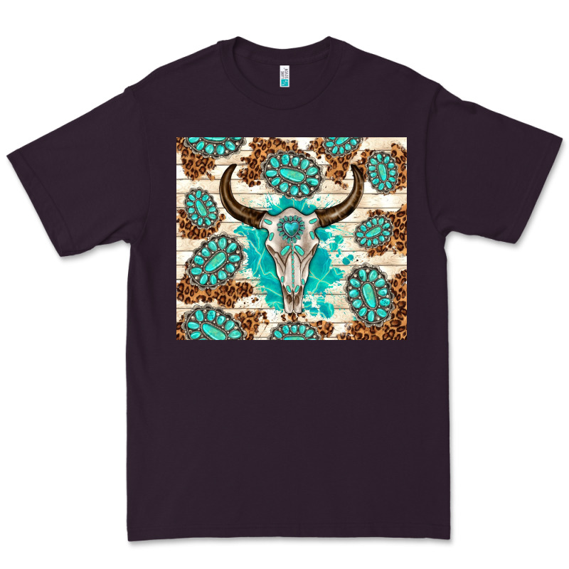 Gemstone Bull Skull Leopard Premium Tee by TumblerDesignByShophia | Teevron