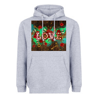 Heather Grey love  and leopard with keys Heavyweight Hoodie - AdoDesignShop