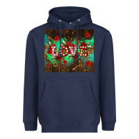 Navy love  and leopard with keys Heavyweight Hoodie - AdoDesignShop