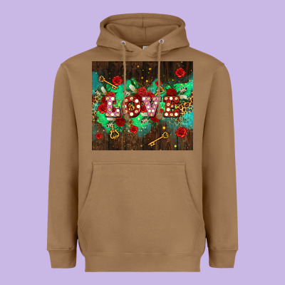 Love  And Leopard With Keys Heavyweight Hoodie Designed By Adodesignshop
