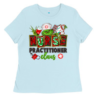 Baby Blue nurse practitioner claus Ladies Tee - CowGirlArtShop