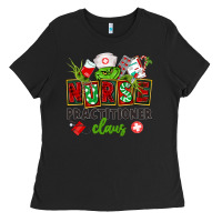 Black nurse practitioner claus Ladies Tee - CowGirlArtShop