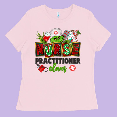 Nurse Practitioner Claus Ladies Tee Designed By Cowgirlartshop