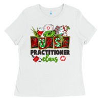 White nurse practitioner claus Ladies Tee - CowGirlArtShop