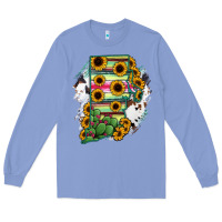 Colony Blue Rhode island State aMp Long Sleeve Tee - RanaPortraitStore