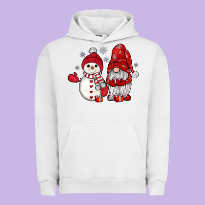Snowman Gnome Urban Hoodie Designed By Jahusdesignshop