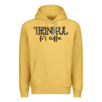 Antique Gold thankful for coffee Premium Hoodie - CowhideDigitalArt
