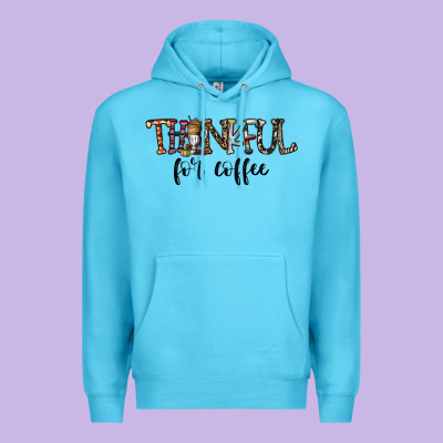 Thankful For Coffee Premium Hoodie Designed By Cowhidedigitalart