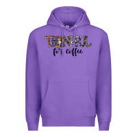 Purple thankful for coffee Premium Hoodie - CowhideDigitalArt