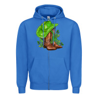 True Royal green  cowgirl and roses Zipper Hoodie - AdoDesignShop