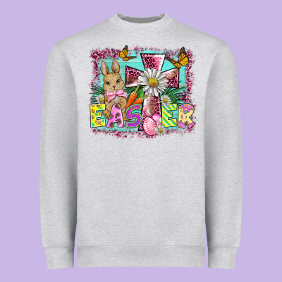 Easter Cross Background Heavyweight Sweatshirt Designed By Barkaloodesign