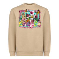 Mushroom easter cross background Heavyweight Sweatshirt - BarkalooDesign