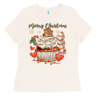 Bone merry christmas cupcake Ladies Tee - CowGirlArtShop