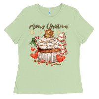 Matcha merry christmas cupcake Ladies Tee - CowGirlArtShop