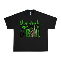 Black St. Patrick's Day Shamrock and roll Urban Heavy Tee - OliviaCreatesArt
