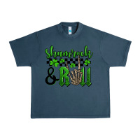 Midnight Navy St. Patrick's Day Shamrock and roll Urban Heavy Tee - OliviaCreatesArt