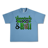 Pebble Blue St. Patrick's Day Shamrock and roll Urban Heavy Tee - OliviaCreatesArt