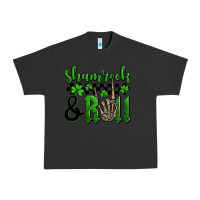Pigment Black St. Patrick's Day Shamrock and roll Urban Heavy Tee - OliviaCreatesArt