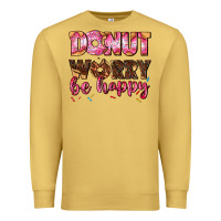 Antique Gold donut worry be happy Premium Sweatshirt - AdoDesignShop