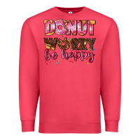 Cardinal donut worry be happy Premium Sweatshirt - AdoDesignShop