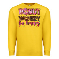 Lemon donut worry be happy Premium Sweatshirt - AdoDesignShop