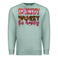 Seafoam donut worry be happy Premium Sweatshirt - AdoDesignShop