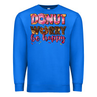 True Royal donut worry be happy Premium Sweatshirt - AdoDesignShop