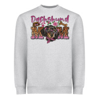 Heather Grey dachshund mom Heavyweight Sweatshirt - BarkalooDesign