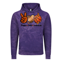 Cloud Purple Peace Love Basketball Vintage Hoodie - FaDigitalArtStudio
