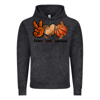 Vintage Black Peace Love Basketball Vintage Hoodie - FaDigitalArtStudio