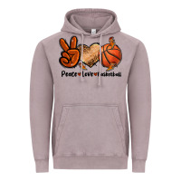 Vintage Zinc Peace Love Basketball Vintage Hoodie - FaDigitalArtStudio