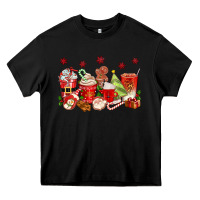 Black Christmas coffee cups Heavy Core Tee - texasbilliewilder