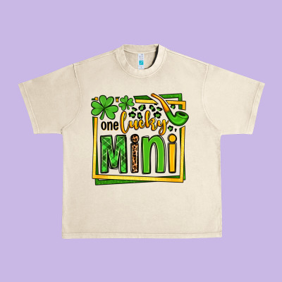 One Lucky Mini St. Patrick's Urban Heavy Tee Designed By Oliviacreatesart