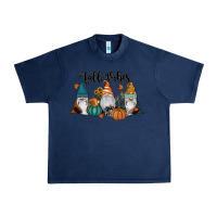 Navy Fall Vibes Gnomes Urban Heavy Tee - RanaPortraitStore