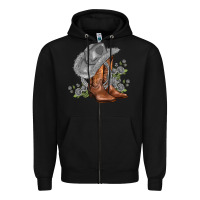 Black gray cowgirl and roses Zipper Hoodie - AdoDesignShop