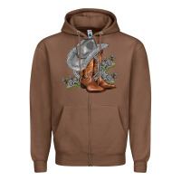Chestnut gray cowgirl and roses Zipper Hoodie - AdoDesignShop